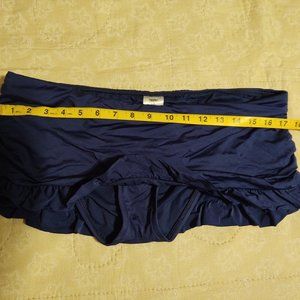 Mossimo Navy Ruffled Swim Skirt